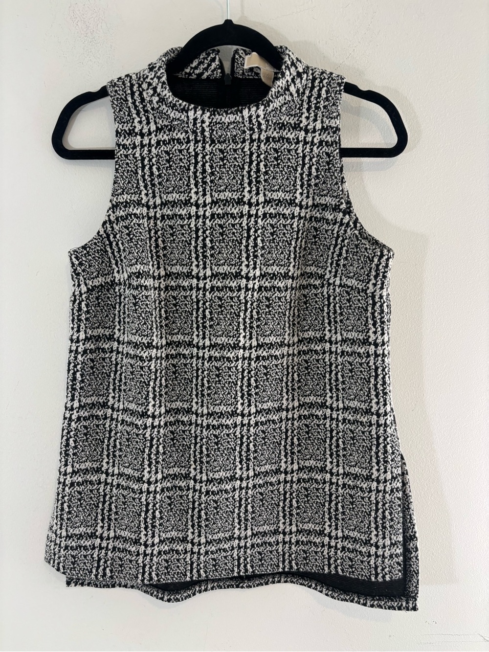 MICHAEL Michael Kors Women Medium Sleeveless Plaid Top Business Casual Summer